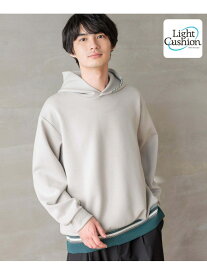 【SALE／50%OFF】ライトクッションニット切り替えパーカー/248404 GLOBAL WORK グローバルワーク トップス スウェット・トレーナー グレー ホワイト【RBA_E】[Rakuten Fashion]