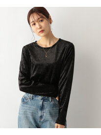 【SALE／50%OFF】(W)ベロアボートネックPO GLOBAL WORK グローバルワーク トップス カットソー・Tシャツ ブラック ブルー【RBA_E】[Rakuten Fashion]