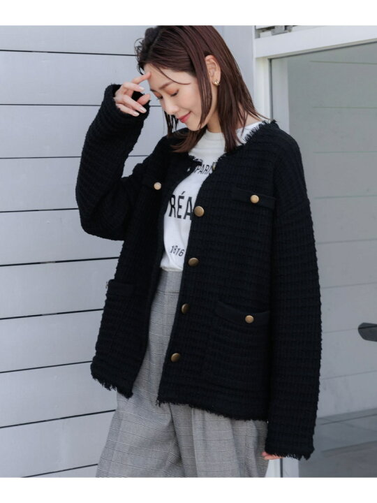 楽天市場】【SALE／20%OFF】ツイードニットカーディガン GLOBAL WORK 