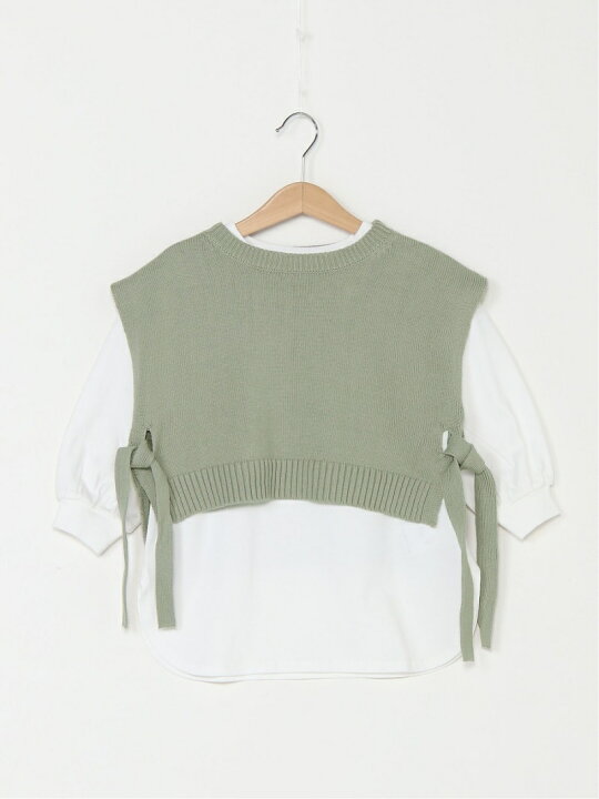 楽天市場 K ニットベストsetチュニック Global Work グローバルワーク ワンピース キッズワンピース グリーン ベージュ Rakuten Fashion Global Work グローバルワーク