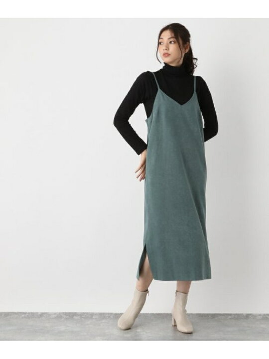 楽天市場】【SALE／22%OFF】(W)スウェードサテンキャミワンピ GLOBAL  