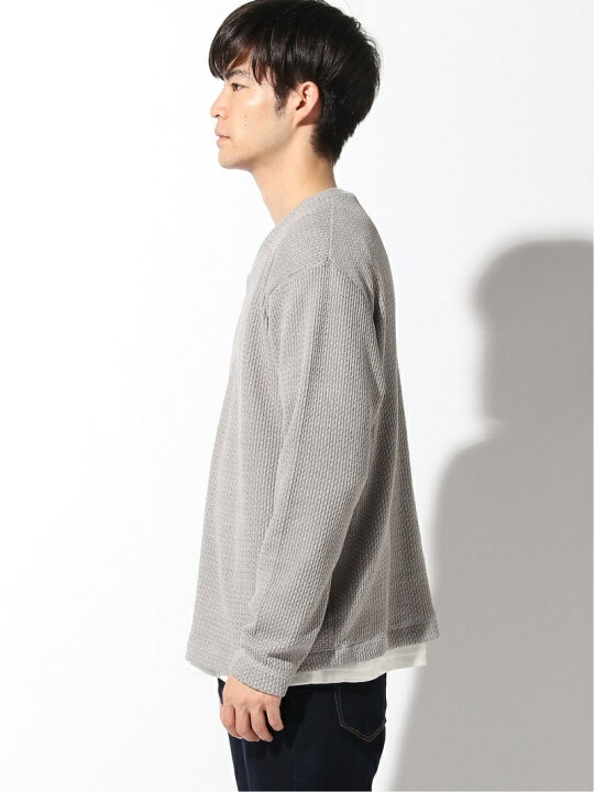 楽天市場】【SALE／60%OFF】(M)メランジニットソーレイヤード GLOBAL グローバルワーク メランジ切り替えニット メンズ S
