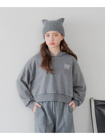 【SALE／50%OFF】ピグメント裏毛ショートプルオーバー/キッズ/292266 GLOBAL WORK グローバルワーク トップス パーカー・フーディー パープル グレー【RBA_E】[Rakuten Fashion]