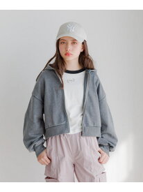 【SALE／50%OFF】ピグメント裏毛ZIPパーカー/キッズ/292267 GLOBAL WORK グローバルワーク トップス パーカー・フーディー グレー パープル【RBA_E】[Rakuten Fashion]
