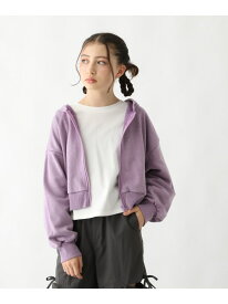 【SALE／50%OFF】ピグメント裏毛ZIPパーカー/キッズ/292267 GLOBAL WORK グローバルワーク トップス パーカー・フーディー グレー パープル【RBA_E】[Rakuten Fashion]
