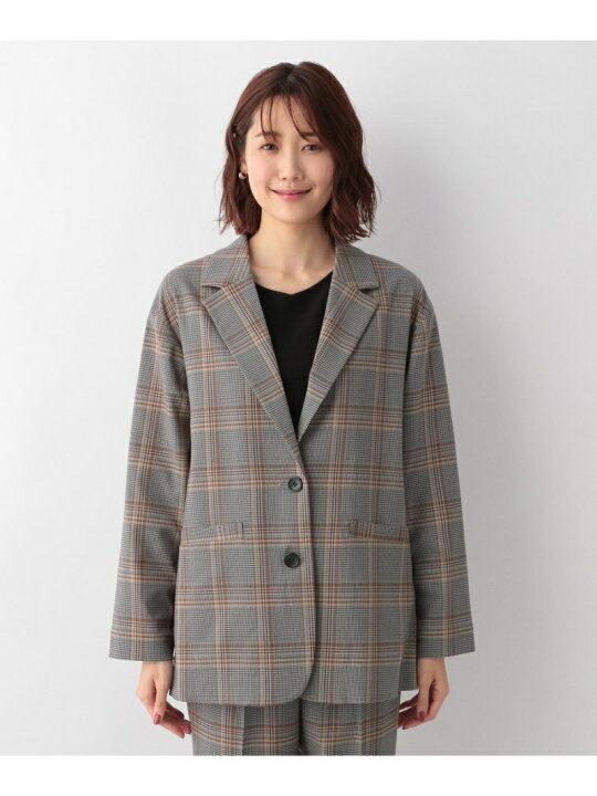 楽天市場】【SALE／50%OFF】(W)チェックテーラージャケット GLOBAL 