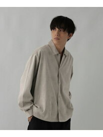 スウェードライクシャツ/CLEAN MODE/576759 GLOBAL WORK グローバルワーク トップス シャツ・ブラウス グレー ブラウン【送料無料】[Rakuten Fashion]