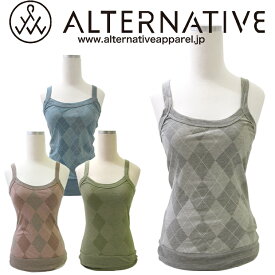 ALTERNATIVE APPAREL 【オルタナティブアパレル・レディース】 アーガイルタンクトップ [キャミソール/ノースリーブ]【正規品】