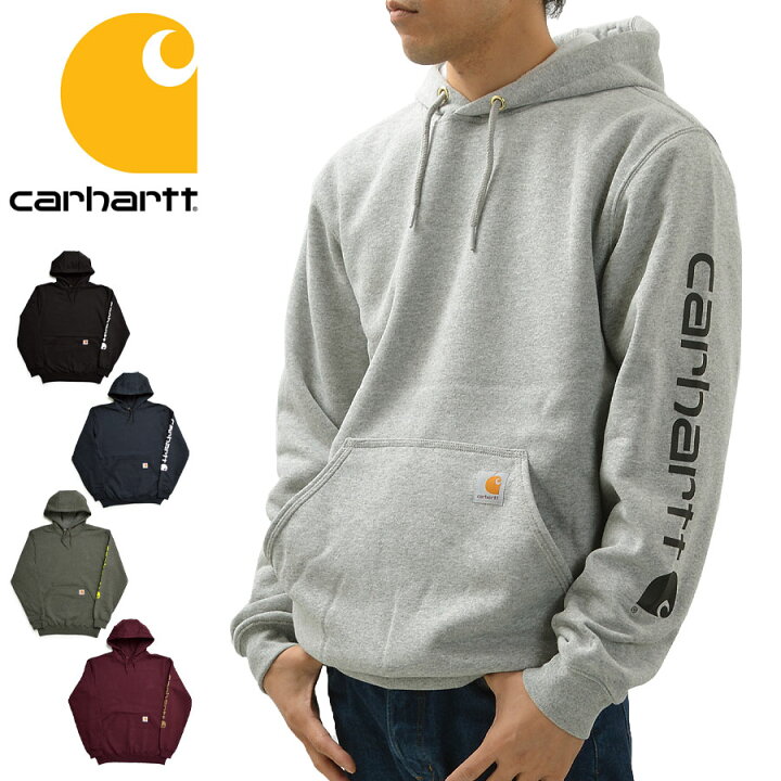 楽天市場】カーハート Carhartt パーカー メンズ 袖ロゴ スリーブロゴ 