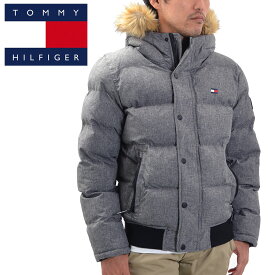 トミーヒルフィガー TOMMY HILFIGER ダウンジャケット ジャケット 159AP863 GREY 中綿ジャケット アウター メンズ USAモデル スノーケルフーディー パファージャケット ファー 大きいサイズ