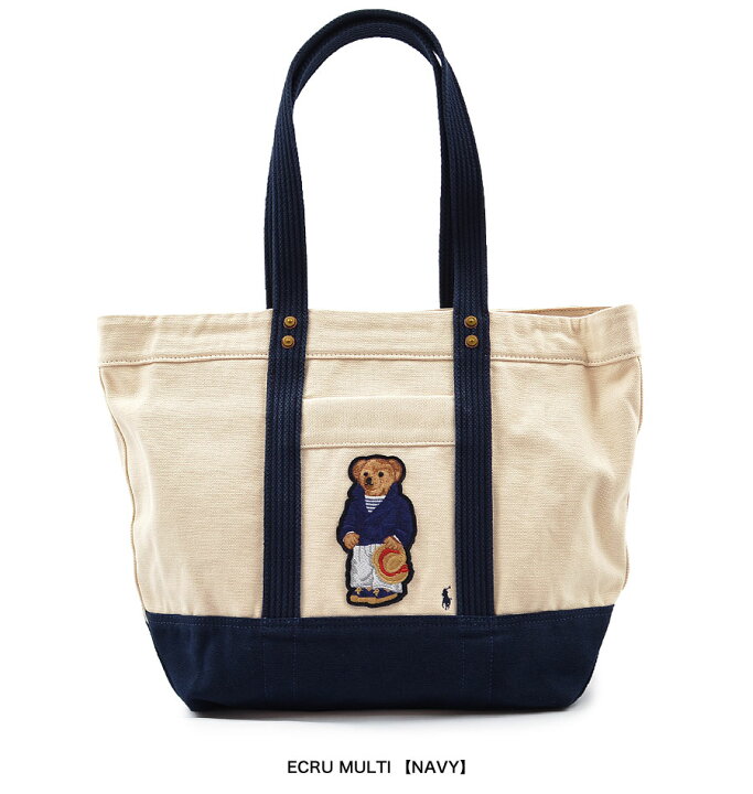 楽天市場 ラルフローレン トートバック ポロベア 刺繍 Navy Medium Tote ジップ付き Polo Ralph Lauren オールシーズン メンズ レディース ユニセックス 男女兼用 Being ビーイング