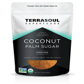 Terrasoul Superfoods オーガニックココナッツシュガー、2ポンド Terrasoul Superfoods Organic Coconut Sugar, 2 Pounds