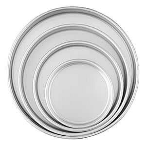 Wilton EhP[Lp A~jE 4Zbg 6C`A8C`A10C`A12C`̃P[Lp Wilton Round Cake Pans, Aluminum, 4 Piece Set for 6-Inch, 8-Inch, 10-Inch and 12-Inch Cakes