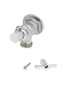 T&S Brass B-0731 Sill Faucet, 3/4-Inch Npt Female Flanged Inlet, Screwdriver Handle, 3/4-Inch Hose Threads, Rough