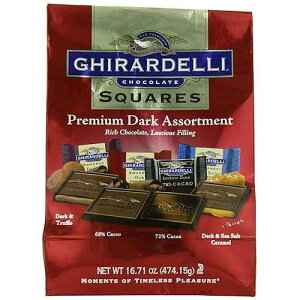 �M���f�� �_�[�N �A�\�[�g �`���R���[�g �X�N�G�A XL �o�b�O�A16.71 �I���X Ghirardelli Dark Assorted Chocolate Squares XL Bag, 16.71 oz.
