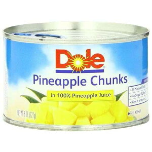 Dole �p�C�i�b�v���`�����N 100% �p�C�i�b�v���W���[�X 8 �I���X (8 �p�b�N) Dole Pineapple Chunks in 100% Pineapple Juice 8 Oz (Pack of 8)