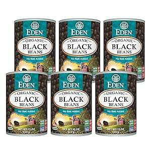Eden I[KjbN HY 15IX (6pbN) Eden Organic Black Beans No Salt Added 15 OZ (Pack of 6)