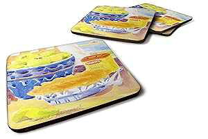 Caroline's Treasures 6108FC Foam Coaster Set of 4 Set of 4 Cup Coasters for Indoor Outdoor, Tabletop Protection, , Mouse pad Material