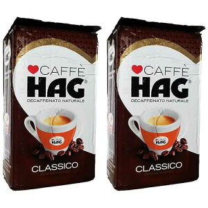 Caffe HAG: Classico Aroma Intenso Decaffeinated Ground Coffee, Intense Flavour 8.8 Ounce (250gr) Packages (Pack of 2) [ Italian Import ]_AB