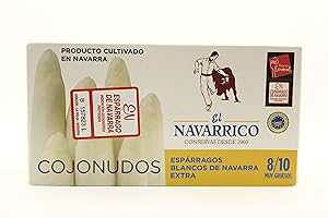 GEioRBzCgAXpKX̕B1ʂ8`10܂B El Navarrico. Thick White Asparagus Spears. 8-10 units per tin.