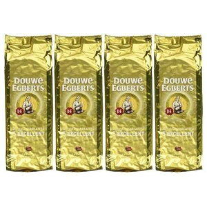 Douwe Egberts Excellent Aroma Whole Bean Coffee 17.6oz (Pack of 4),Gold
