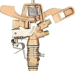 IrrigationKing RK-35 3/4 �C���` �p�[�c�T�[�N���^�J�C���p�N�g�X�v�����N���[ �m�Y���t�� - 11/64 �C���` x 1/8 �C���`�ANPT �I�X�A12.6 GSM �ő嗬�� IrrigationKing RK-35 3/4 Part Circle Brass Impact Sprinkler with Nozzl