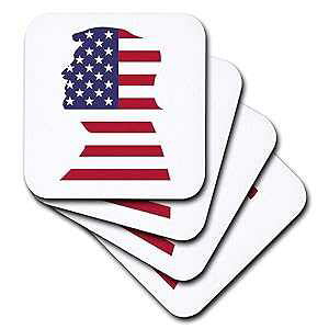 3d[YXgCvIȃ\tgR[X^[ 3dRose Stripes Patriotic Soft Coasters