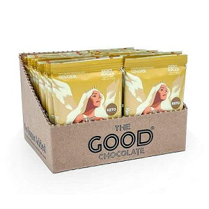? ? ??? - ?? ??? ???, ???, ? ????? ??, ????, ?? ??? ??, 18? ??? ??? ? The Good Chocolate - Ginger Chocolate Squares, Zero Sugar, Lower Net Carb Snack, Lower Calorie, Veg