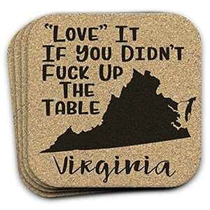 �o�[�W�j�A�B�M�t�g���y�Y 4 �s�[�X �R���N �R�[�X�^�[ �Z�b�g 8 Track Romeo Virginia State Gift Souvenir 4pc Cork Coaster Set