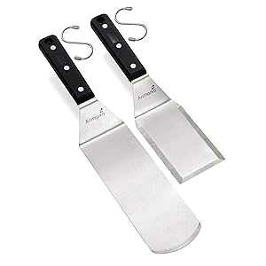 ���� Anmarko Grill Spatula Set - Long Metal Spatula Spatula - Griddle Scraper and Pancake Flipper or Pizza Spatula - Offset Spatula - Stainless Steel Utensil Great for BBQ Grill Flat Top