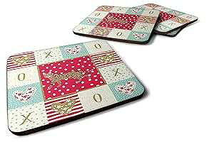 Caroline's Treasures CK5703FC �Z�����Q�e�B �L���b�g ���u �t�H�[�� �R�[�X�^�[ 4 ���Z�b�g�A�}���`�J���[ Caroline's Treasures CK5703FC Serengeti Cat Love Foam Set of 4 Coasters, Multicolor