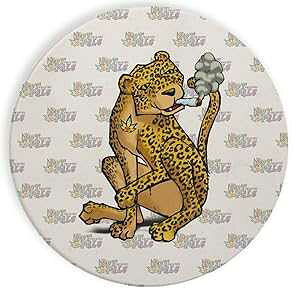 Z~bN Xg[ R[X^[ R[X^[ 4 Zbg - |bg X[LO  ʔ 킢 `[^[ WCg Hat Shark Ceramic Stone Coaster Coasters Set of Four - Pot Smoking Pals Funny Cute Cheetah