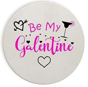 Z~bNXg[R[X^[ R[X^[ 4 Zbg ? Be My Galentine fB[X  eF Besties o^C K^Cf[ ޏ Hat Shark Ceramic Stone Coaster Coasters Set of Four - Be My Galentine L