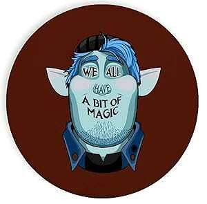 Z~bN Xg[ R[X^[ R[X^[ 4 Zbg - We All Have A Bit of Magic Ђ𐶂₵Gt @̉fpfB Hat Shark Ceramic Stone Coaster Coasters Set of Four - We All Have A Bit of Magic Bearded El