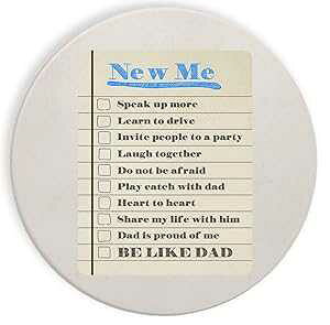 Z~bN Xg[ R[X^[ R[X^[ 4 Zbg - Be Like Dad New Me List Gt }WJ f pfB Hat Shark Ceramic Stone Coaster Coasters Set of Four - Be Like Dad New Me List Elf Magical Movie Parody