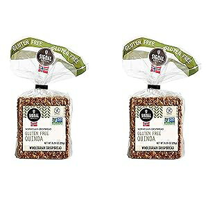 Sigdal Bakeri Gluten Free Quinoa, Wholegrain Crispbread, 8.29oz (Pack of 2)