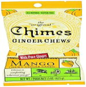Chimes WW[ `[Y LfBA}S[A1.5 IX (1 pbN) Chimes Ginger Chews Candy, Mango, 1.5 Ounce (Pack of 1)