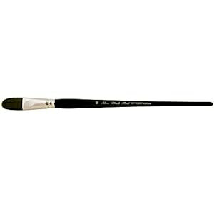 Silver Brush Limited 6403-10 Black Pearl Bright Brush for Watercolor, Size 10, Long Handle