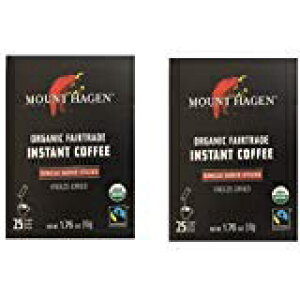}Egn[Q - M[ I[KjbN CX^g R[q[ t[YhC 25 񕪂̃pPbg - e 1.76 IXA(2 pbN) Mount Hagen -REGULAR Organic Instant Coffee Freeze Dried 25 Single Serve Pa