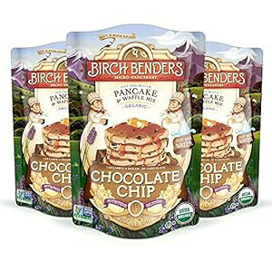 Birch Benders I[KjbNpP[Lƃbt~bNXASA`qg݊A`R[g`bvA1|hi3pbNj Birch Benders Organic Pancake and Waffle Mix, Whole Grain, Non-GMO, Chocolate Ch