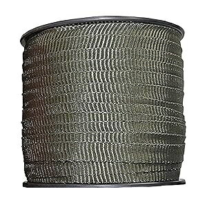 Habitech 250' Tree Tie Strap Staking and Guying Material - Made in USA - 1,800 Lbs Strength, Olive Green