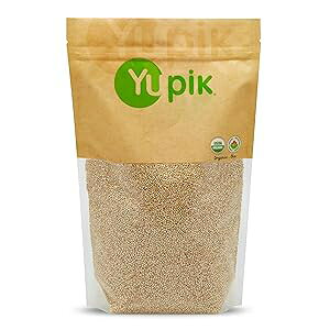KITMOUS Yupik Organic White Quinoa, 2.2 lb (35.2 oz), Non-GMO, Gluten-Free, Kosher, Vegan, Raw White Grains, Unsalted, Oil-Free, Plant-Based Protein, Source of Fiber, Great Replacement for Rice & Pasta