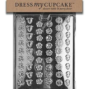 Dress My JbvP[L `R[g LfB^ ȉԂ̋lߍ킹 Dress My Cupcake Chocolate Candy Mold, Small Assorted F