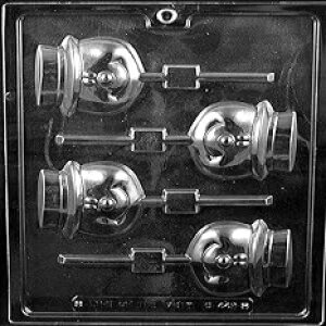 Cybrtrayd Life of the Party Cute Reindeer Lolly Chocolate Candy Mold in Sealed Protective Poly Bag Imprinted with Copyrighted Cybrtrayd Molding Instructions