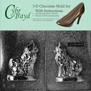 Cybrtrayd `R[g LfB^ DOG010AB 3D `R[g^̐ 2 ^Lbgt |jA Cybrtrayd DOG010AB Chocolate Candy Mold, Includes 3D Chocolate Molds Instructions and 2-Mold Kit, Pomeranian