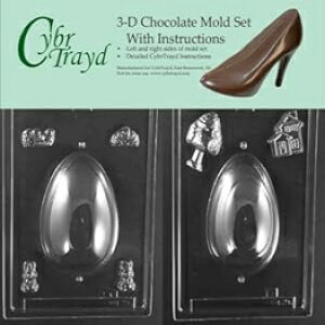 Cybrtrayd E226AB `R[g LfB^ 3D `R[g^̐ 2 ^LbgApm}GbOt Cybrtrayd E226AB Chocolate Candy Mold, Includes 3D Chocolate Molds Instructions and 2-Mold Kit, Panoramic Egg