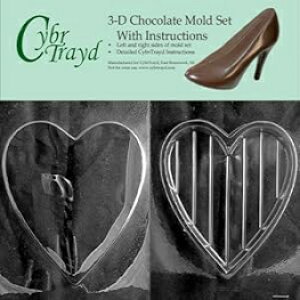Cybrtrayd V302AB `R[g LfB^ 3D `R[g^̐ 2 ^LbgtA7 C`An[g Cybrtrayd V302AB Chocolate Candy Mold, Includes 3D Chocolate Molds Instructions and 2-Mold Kit, 7-Inch, Pour