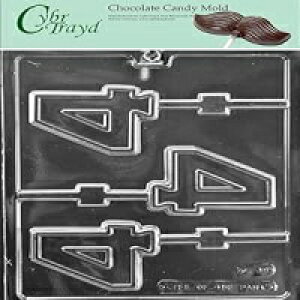 Cybrtrayd L049 No. 4 [`R[gLfB^ANo. 4ACybrtrayd ̒쌠ŕی삳ꂽ`R[g`t Cybrtrayd L049 No. 4 Lolly Chocolate Candy Mold, No. 4 with Exclusive Cybrtrayd Copyrighted Chocola