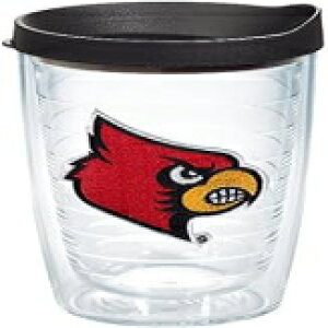 Tervis 1165920 ���C�r�� �J�[�W�i���X ���S �^���u���[ �G���u�����ƃu���b�N�W�t�� 16�I���X�A�N���A Tervis 1165920 Louisville Cardinals Logo Tumbler with Emblem and Black Lid 16oz, Clear