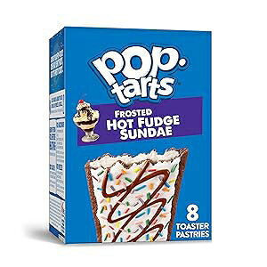 Pop-Tarts, Breakfast Toaster Pastries, Frosted Hot Fudge Sundae, Proudly Baked in the USA, Value Pack, 13.5oz Box (Pack of 8)